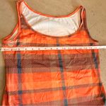 Source Unknown Orange Plaid Sleeveless Top and Bright Jacket Photo 11