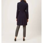 NWT Women's Hobbs London Jasmin Wool Double Breasted Coat size 12 Quiet Luxury Blue Photo 1