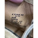 Coach New York Karson Wedge Boots Women's 6B Beige Suede Lace Up Ankle Booties Photo 7
