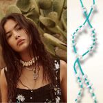 Free People  Freshwater Pearl Bolo Necklace Teal Green Bohemian Beach Dainty NWT Photo 13
