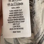 Tahari Linen Palm Leaf Top M Beige Black Coastal Resortwear Vacation Style Photo 5