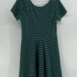 Modcloth Fervour Women Striped Dress Sz. Lrg Green EUC Retro Pinup Girl Photo 2
