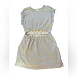 Aerie Offline By Weekend Fleece Cut Out Dress Grey Crewneck Womens Size Large Photo 1