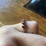 Natural Rhodolite Garnet Sterling Silver Yellow Gold Vermeil Ring Size 6 Photo 1