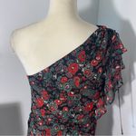 Veronica Beard "Ballard" One Shoulder Silk Floral Summer Mini Dress Photo 9
