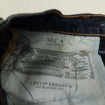 Levi's Premium 501S Button Fly Blue Dark Wash Skinny Jeans size 24x26 Photo 12