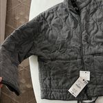 ZARA NWT  QUILTED HEAVY OVERSIZED FULL ZIP ACID WASH GRAY JACKET SMALL Photo 2