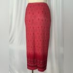 Pleat Pleat by Rafael Textured Ombre Pencil Skirt (1101) Red Size M Photo 1