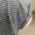 prAna ‎ Women's Navy And White Striped Shirt HempBlend Shirt Dress EUC Photo 4