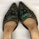 Vintage Y2K Whimsygoth Gothic Gold Green Brown mules pumps sandals kitten heels sequins & beading #evening #party Size 6 Great for formal occasions & casual outings Comfortable &stylish Photo 7