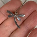 Dragonfly Rhinestone Crystal Silver Tone Adjustable Necklace Photo 3