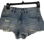 Pac Sun Size 23 High Rise‎ Festival Shorts Daisey Duke Blue Photo 0