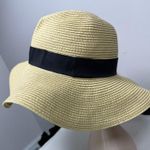 Gap Floppy Wide Brim Woven Paper Beach Hat EUC Photo 1
