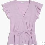 J.Crew Lavender Faux Wrap Top Photo 0