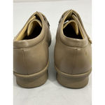 Womans Hoopoe Size 8.5 WW Two Strap Orthopedic Shoes Tan Leather NWOT Brown Photo 3