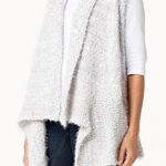 G.I.L.I. Textured sweater Open Front Vest Gray Photo 0