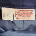 Pendleton Vintage  Skirt Women's Pure Virgin Wool Navy Blue Size 8 Petite USA Photo 4