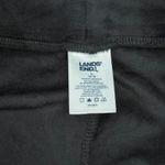 Lands End Womens Lounge Pants size L Black Velour Elastic Waist Cozy Casual Size L Photo 2