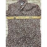 Diane Von Furstenberg  Dress 4 Brown White Collared Long Sleeve Cotton Photo 4