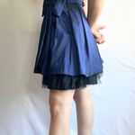 Fiesta Fashion Fiesta Solid Straight Ruched Satin/Mesh Homecoming Dress - Blue/Black - M Photo 2