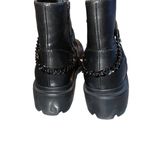 Aqua College Waterproof Women’s Combat Boot Black Chucky Chain Accent Size 10M Photo 2