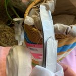 Kate Spade RARE!!Authentic Straw/cotton/leather bucket drawstring Crosby Photo 9