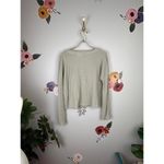 Anthropologie by Cropped Tan Ribbed Henley Cardigan - Size - XS Photo 2