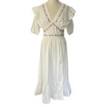 ASOS Violet Romance White Floral Embroidered Dress Size Small Photo 1