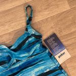 Gabar NWT Women's Blue swim tankini striped print sz 10 Photo 1
