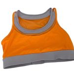 Zyia  Orange Key Hole Mack Multi Clasp Mesh Sports Bra Size Small Photo 0