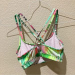 Athleta  Wailea Sports Bra Full Focus Green Print Strappy Swim Top Size XS Photo 4
