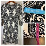 J. McLaughlin  Catalina Cloth Dress Women Small Print Stretch Preppy Wedding Guest Photo 1