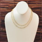 Origami Owl Gold Tone Double Chain Necklace 16.5" Photo 0