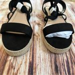 Pretty Little Thing Black Lace Up Espadrille Flatform Sandal Photo 5