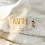 Nation Ltd  Crewneck Long Sleeve Pullover Sweatshirt White Medium Photo 1