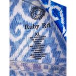 Ruby Rd XL Ikat Ladder Sleeve Sun Dress Brunch Summer A Line Blue White Vacation Photo 4