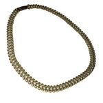 Petite pearl braided gold chain link choker Photo 0