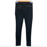 Veronica Beard  Lita 10" Moto Skinny Black Jeans size 26 Photo 15