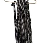Loft  Halter Top Sleeveless Tie Neck Blouse Black White Polka Dot M Photo 11