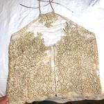 Luxe Sheer Top With Gold Embellishment  Photo 0