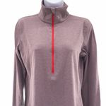 Under Armour  HeatGear Half Zip Athletic Athleisure Striped Purple Pullover Small Photo 5