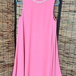 Eliza J  Pink Shift Dress with a Rhinestone-Embellished Collar Photo 0