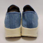 Blue Canvas Denim Floral Embroidered Slip Photo 5