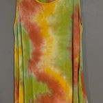 JollieLovin Tie Dye Sleeveless Tank Top Size Medium Yellow Photo 0