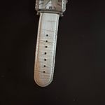 Premier Designs EUC  Elegant White Leather Strap Watch Analogue Square Adjustable Photo 3