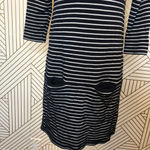 Reiss ‎ Gems Stripe Shift Ponti Dress in Navy Blue Photo 3