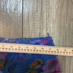 Sundance  Floral Ruffle Asymmetrical Hem Skirt Blue Pink Size PL Petite Large‎ Photo 1