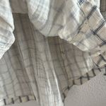 Free People Hooded Gauzy Oversized Sweatshirt Plaid Coastal Boho Layered XS Photo 3