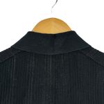 Theory Cropped Matte Cotton Jacquard Black Polo Shirt Short Sleeve Collared SZ M Photo 11