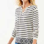 J Jill oatmeal heather lace up pull over sweater 2X Photo 0